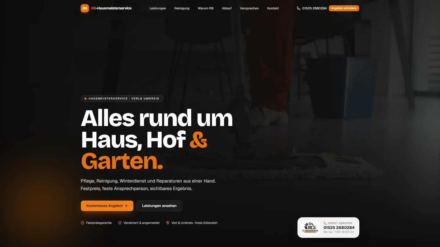 RB-Hausmeisterservice — Website
