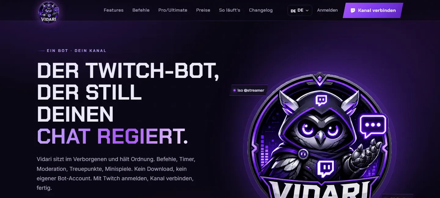 Vidari — Website