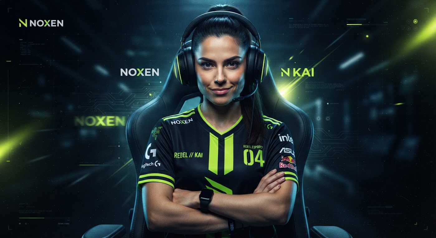 NOXEN-Spielerin im Team-Trikot